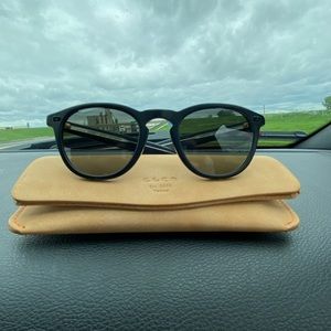 Garrett leight ten years.  Matte black sunglasses.